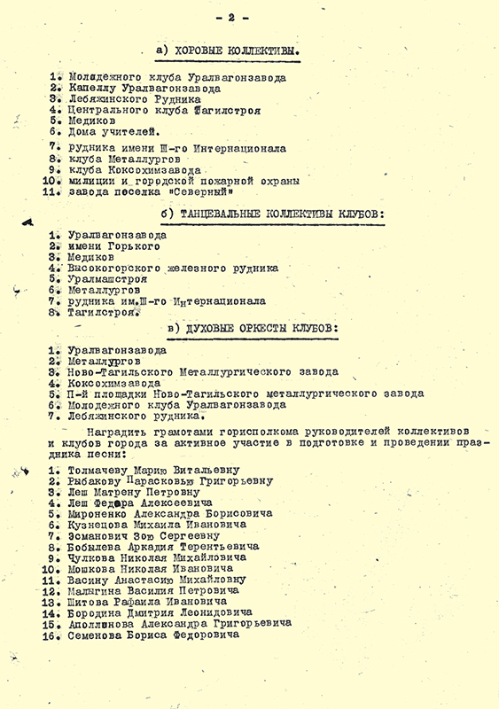 Решение № 519 исполкома Нижнетагильского городского Совета депутатов трудящихся от 8 июля 1952 года (НТГИА. Ф.70.Оп.2.Д.648.Л.43)