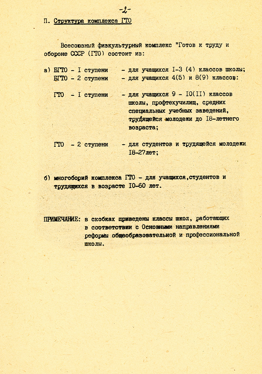 Положение о Всесоюзном физкультурном комплексе «Готов к труду и обороне СССР». г. Свердловск: - 1989 год.<br> (НТГИА Ф.644.Оп.2.Д.568.Л.2об)
